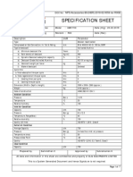 Specification Sheet: Description Uom Parameter