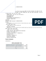 Factor Analysis: KMO and Bartlett's Test