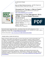 Occupational Therapy in Mental Health