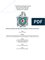 Universidad Nacional Autónoma de Nicaragua Recinto Universitario Rubén Darío Facultad de Ciencias e Ingeniería Departamento de Computación