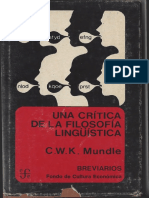 MUNDLE - Una Crítica de La Filosofía Lingüística PDF