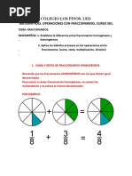 Guía Sobre Operaciones Con Fraccionarios.