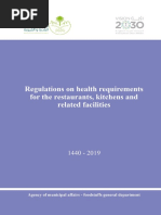 Regulation On Health Requirement For The Restaurants - Kitchens and Related Facilities