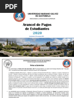 Arancel de Pagos de Estudiantes 2020 ACTUALIZADO Al 05 Noviembre 2019