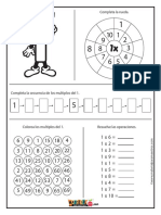 Fichas para Multiplicar PDF