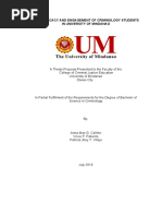 Self-Efficacy and Engagement of Criminology Students in University of Mindanao