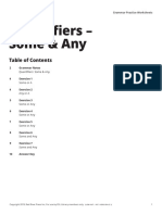 Quantifiers - Some & Any: Grammar Practice Worksheets