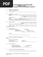 Initial Environmental Examination (Iee) Checklist For Community-Based Forest Management Projects