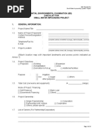 Initial Environmental Examination (Iee) Checklist For Small Water Impounding Project