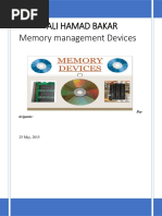 Ali Hamad Bakar Memory Management Devices: Par Ticipants