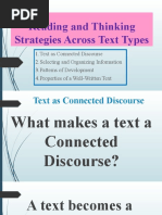 Reading and Thinking Strategies Across Text Types