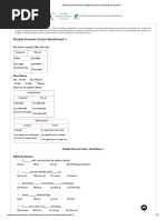 Simple Present Tense English Grammar Worksheets Grade 5