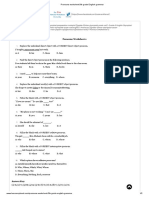 Pronouns Worksheet 5th Grade English Grammar