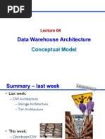 Data Warehouse Architecture: Conceptual Model