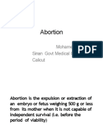 Abortion: Mohamed Sinan Govt Medical College, Calicut