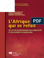 Louis Favreau, Abdou Salam Fall, Chantale Doucet - L'Afrique Qui Se Refait - Initiatives Socioeconomiques Des Communautes Et Developpement en Afrique Noire (2007) PDF