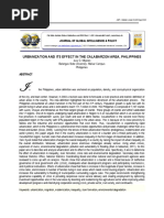 Urbanization & Its Effect in CALABARZON