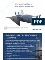 Persyaratan Umum Perencanaan Jembatan PDF