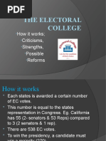 The Electoral College: How It Works Criticisms, Strengths, Possible Reforms