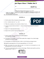 CBSE Sample Paper Class 7 Maths Set 5: All Questions Are Compulsory