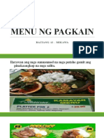 Menu NG Pagkain