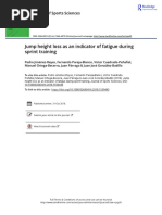 Jiménez-Reyes Et Al. (2018) - Jump Height Loss As An Indicator of Fatigue During Sprint Training