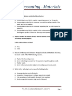 Cost Accounting - Materials