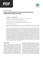 Research Article: Global Solar Radiation Forecasting Using Square Root Regularization-Based Ensemble