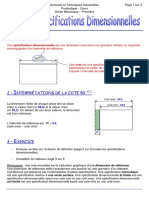 Les Specifications Dimensionnelles