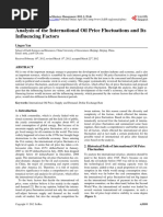 Analysis of The International Oil Price Fluctuatio PDF