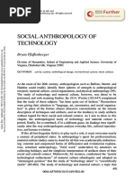 Social Anthropology of Technology Bryan Pfaffenberger: Further