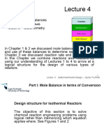 Lecture 4 - Isothermal Reactor Design