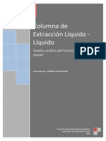 Columna de Extracción Líquido - Líquido