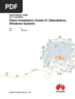 Patch Installation Guide 01 (Standalone Windows System) : Optix Netstar O&M 19.1.110.Spc2