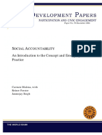 SOCIAL ACCOUNTABILITY: An Introduction To The Concept and Emerging Practice