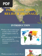 India - Location, Relief & Drainage