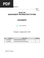 DCS5138 Management Information Systems: Trimester 2, Session 2018 / 2019