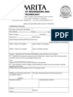 College of Engineering and Technology: 1. Personal Details