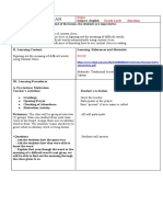 Learning Plan: Name Grade Level Duration