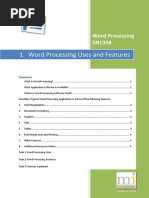 Word Processing Features