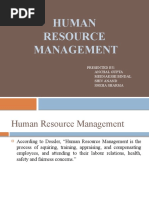 Human Resource Management: Presented By: Anchal Gupta Meenakshi Bindal Shiv Anand Sneha Sharma