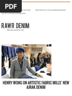 Henry Wong On Artistic Fabric Mills' New Ajrak Denim