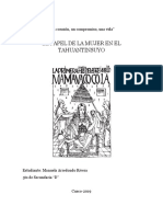 El Papel de La Mujer en El Tahuantinsuyo