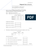 UNITS 1-5 Diagnostic Test A (Standard) : You Have ONE HOUR To Complete This Test. You Are Not Allowed To Use A Calculator