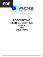 Cash Budgeting Notes and Questions