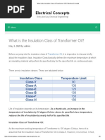 What Is The Insulation Class of Transformer Oil - Electrical Concepts PDF