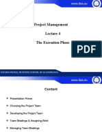 Project Management The Execution Phase