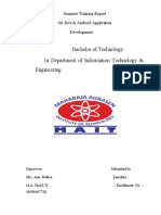 Bachelor of Technology in Department of Information Technology & Engineering