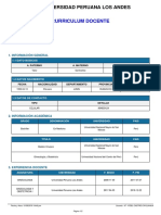 Curriculum Docente: Universidad Peruana Los Andes