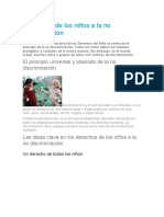 El Derecho de Los Niños A La No Discriminación